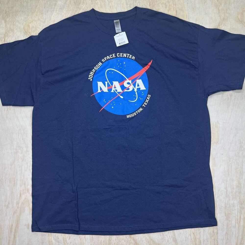 NEW XXL NASA Gildan Heavy Cotton Short Sleeve Creneck Shirt Blue